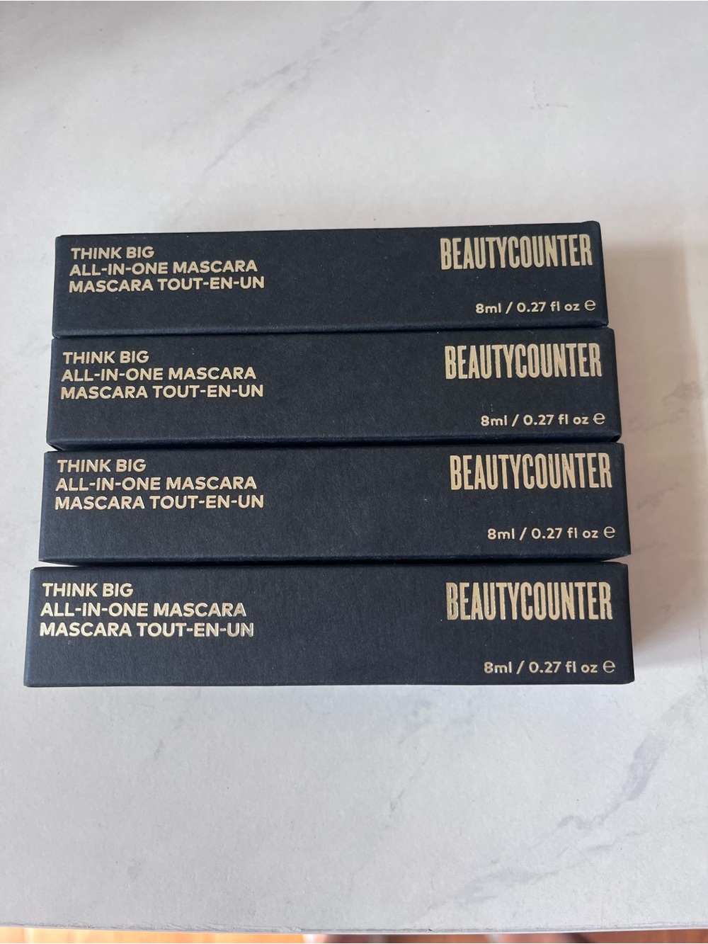 FOUR New in box,Beautycounter Think Big All In One Mascaras